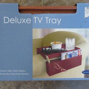 Deluxe TV Tray Caddy Wooden Fits on Arm of Chair (K146)